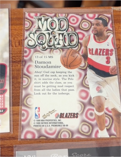 1999 Skybox Premium #13 Damon Stoudamire Mod Squad — front