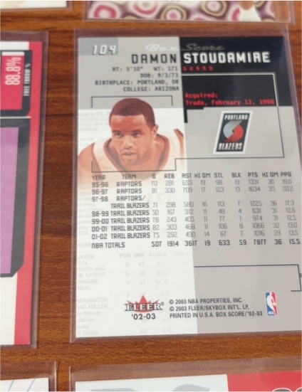2002-03 Fleer Box Score #104 Damon Stoudamire — front