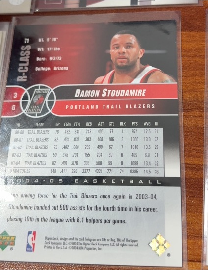 2004 Upper Deck Basketball #156 Damon Stoudamire — front