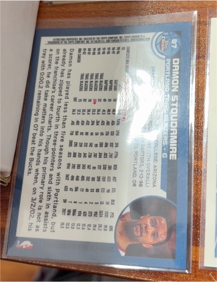 2002-03 Topps #87 Damon Stoudamire — front