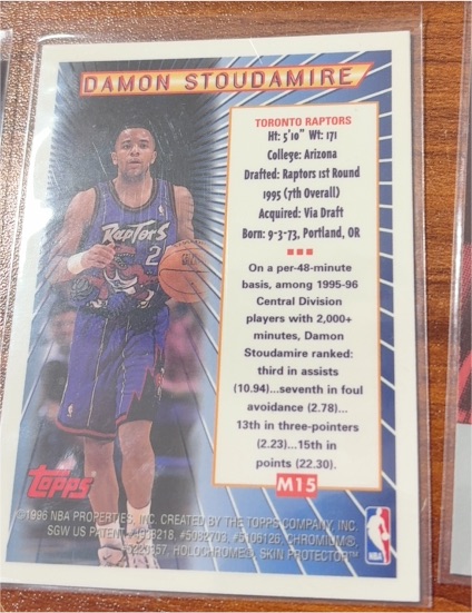 1996-97 Topps Super Teams Conference Winner #M15 Damon Stoudamire — front