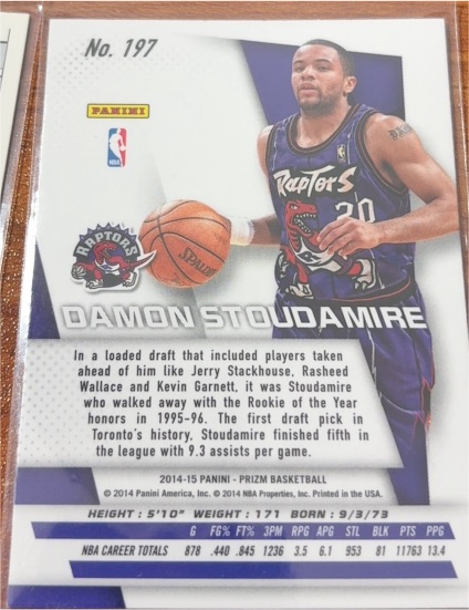 2014-15 Panini Prizm #197 Damon Stoudamire — front