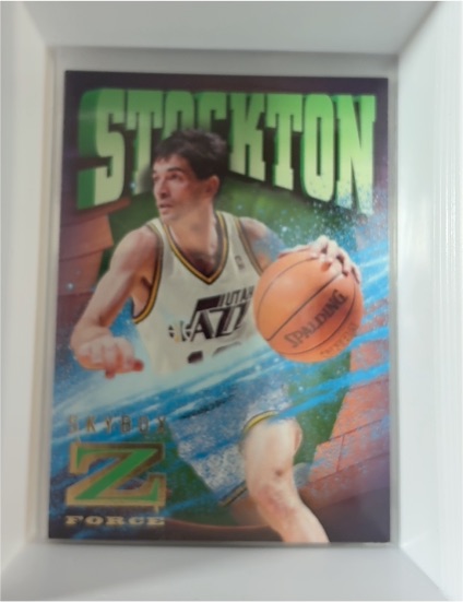 1996 Skybox Z Force #91 John Stockton — front