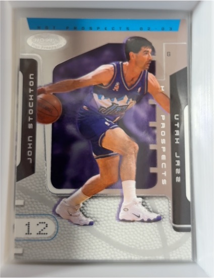 2002-03 Hoops Hot Prospects #12 John Stockton — front