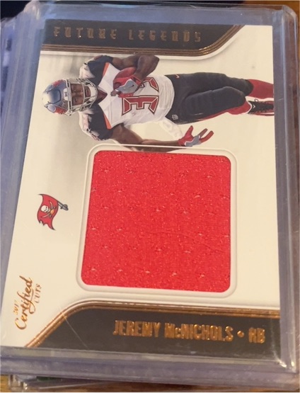 2017 Panini Donruss Certified Cuts #35 Jeremy McNichols Future Legends Patch — front