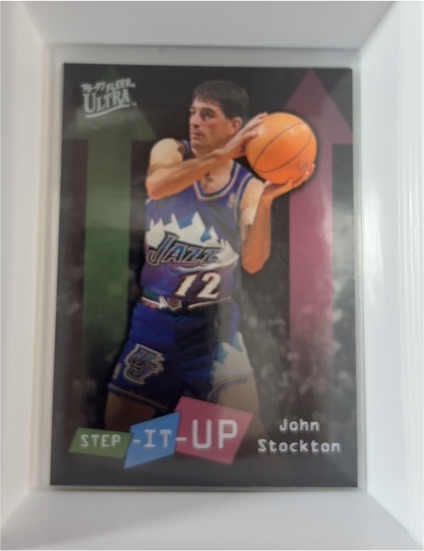 1996-97 Fleer Ultra #286 John Stockton Step-It-Up — front