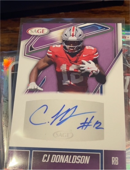 2025 Sage #12 CJ Donaldson — front