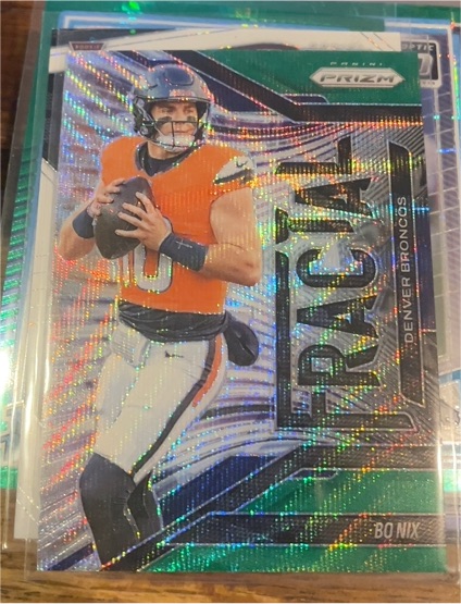 2025 Panini Prizm Football Fractal #13 Bo Nix — front