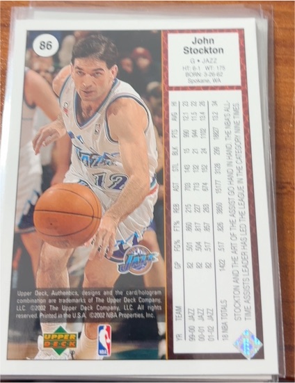 2002-03 Upper Deck #86 John Stockton — front