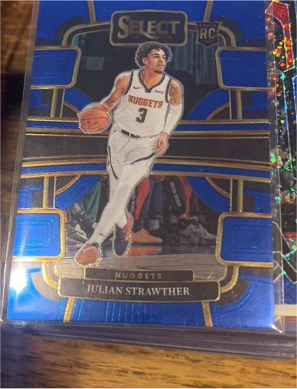 2023-24 Panini Select #78 Julian Strawther Blue Concourse RC Denver Nuggets — front