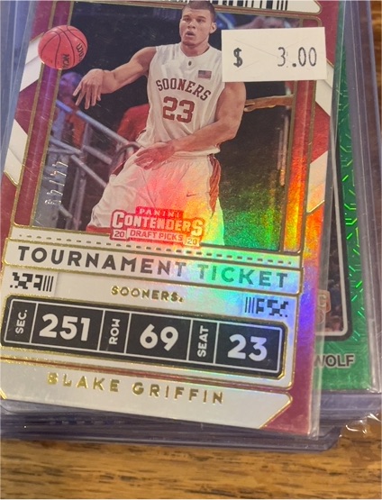 2020 Panini Contenders Draft Picks #28 Blake Griffin Tournament Ticket Green Explosion — front