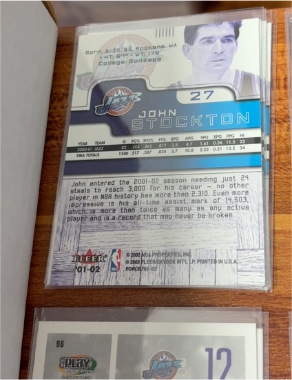2000-01 Fleer #27 John Stockton — front