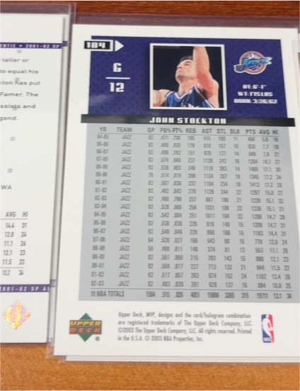 2001-02 Upper Deck #184 John Stockton — front