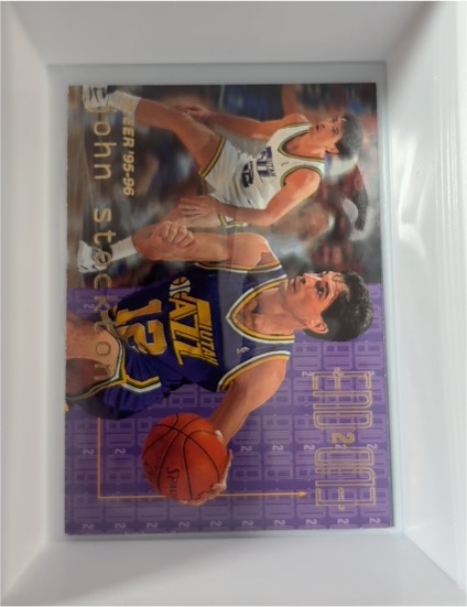 1995-96 Fleer End 2 End #19 John Stockton — front