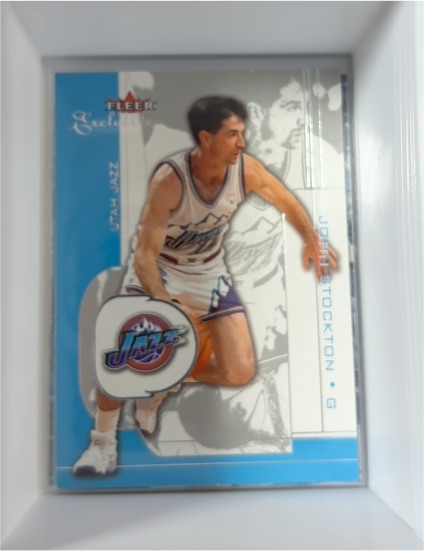 2001-02 Fleer Exclusive #21 John Stockton — front