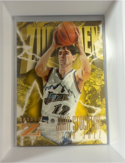 1996-97 Skybox Z-Force #196 John Stockton — front