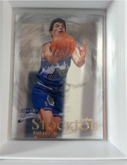 1998-99 Fleer Brilliants #99 John Stockton — front