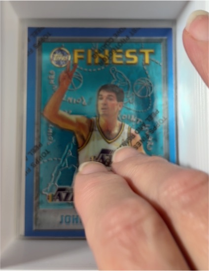 1995-96 Topps Finest #15 John Stockton — front