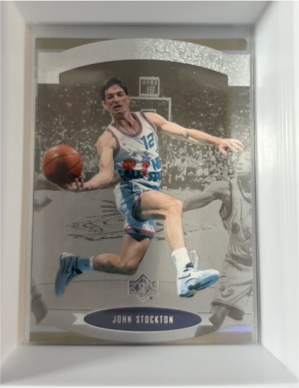 1995-96 Upper Deck SP NBA All-Stars Die-Cut #AS24 John Stockton Utah Jazz — front