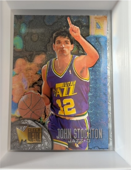 1995-96 Fleer Metal #111 John Stockton — front