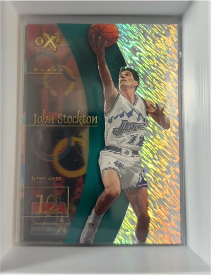 1997-98 SkyBox E-X2001 #27 John Stockton — front