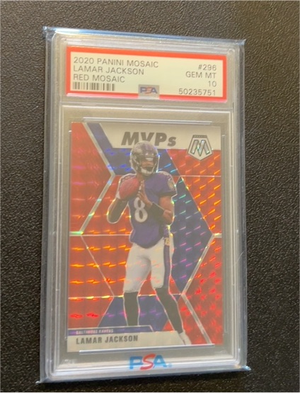 2020 Panini Mosaic #296 Lamar Jackson — front