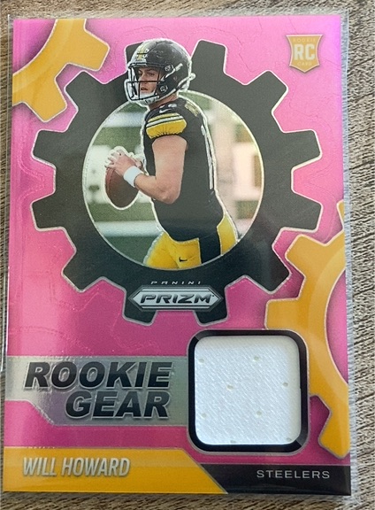 2025 Panini Prizm #RGR-WHD Will Howard Rookie Gear Pink Prizm — front