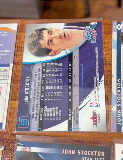 2000-01 Fleer #59 John Stockton — front