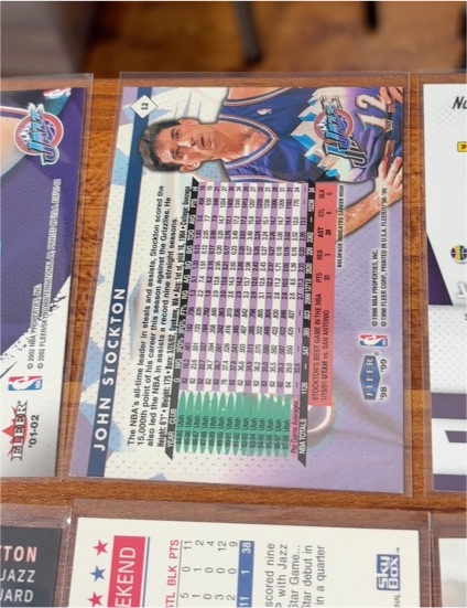 1999 Fleer #9 John Stockton — front
