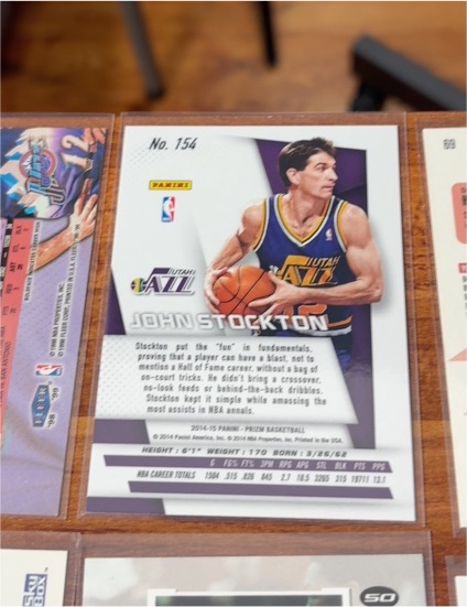 2014-15 Panini Prizm #154 John Stockton — front