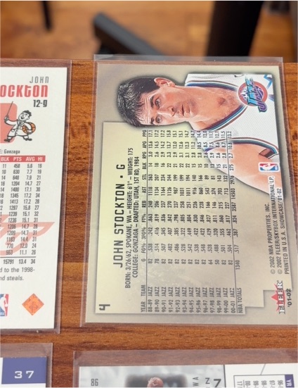 1992 Fleer #4 John Stockton — front
