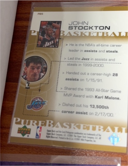 1993 Upper Deck Pure Basketball #PB5 John Stockton — front
