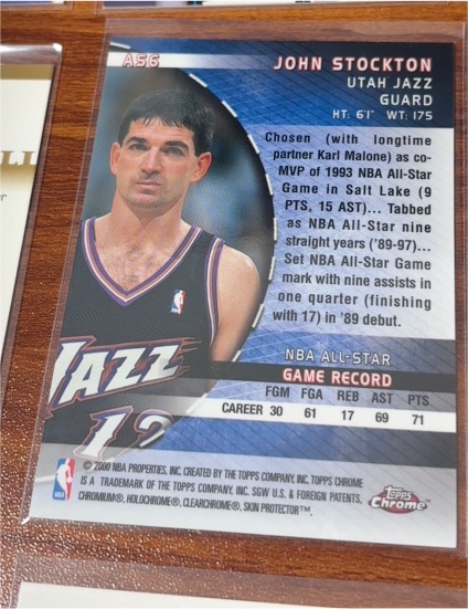 2000 Topps Chrome AS16 John Stockton — front