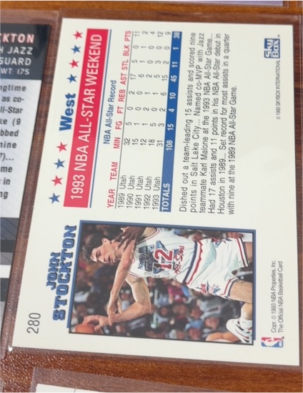 1993 SkyBox #280 John Stockton NBA All-Star Weekend — front
