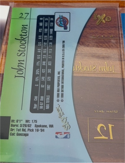 1997-98 SkyBox E-X2001 #27 John Stockton — front