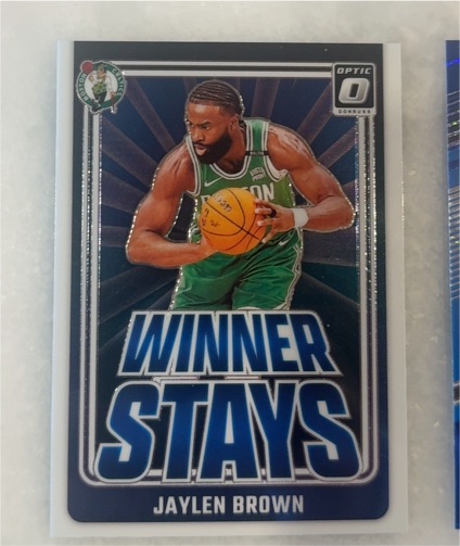 2024-25 Panini Donruss Optic #7 Jaylen Brown Winner Stays — front