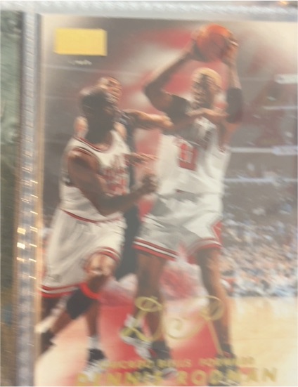 1998-99 Skybox Premium #14 Dennis Rodman w/ Michael Jordan — front