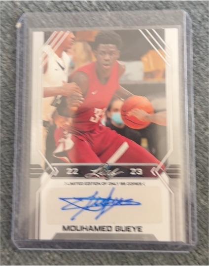 2022-23 Leaf Draft #BA-MG1 Mouhamed Gueye Autographs — front