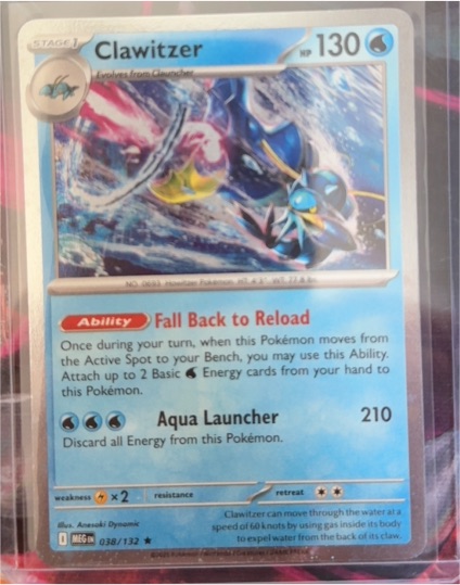 2015 Pokémon Mega Evolutions #038 Clawitzer — front