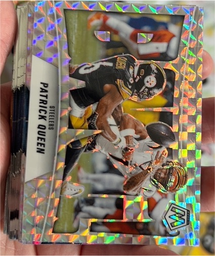 2025 Panini Mosaic #12 Patrick Queen Bang! Silver Mosaic — front