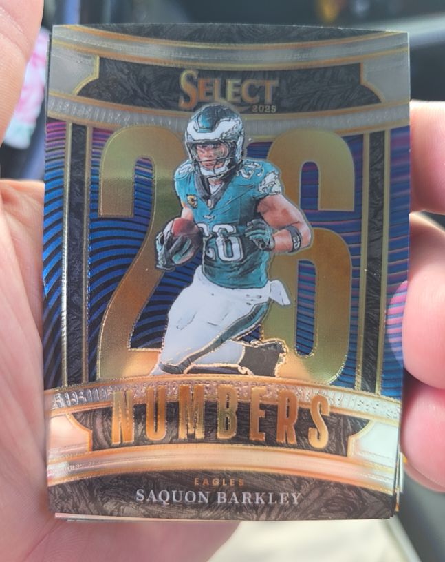 2025 Panini Select #17 Saquon Barkley Numbers Insert — front