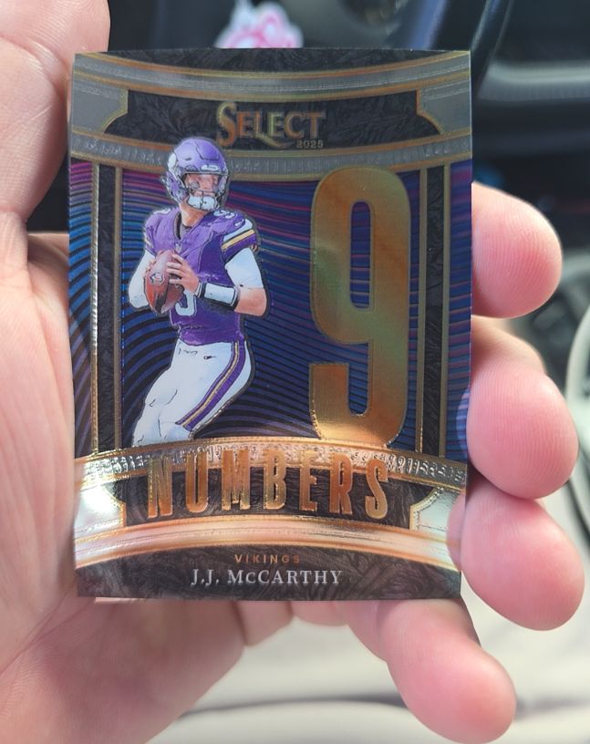 2025 Panini Select #14 J.J. McCarthy Numbers — front