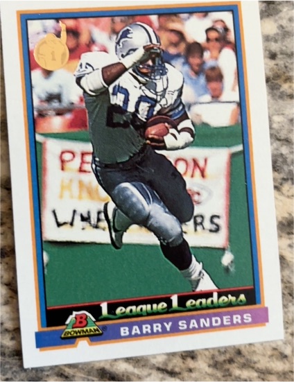 1991 Bowman League Leaders #273 Barry Sanders — front