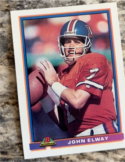 1991 Bowman #127 John Elway — front