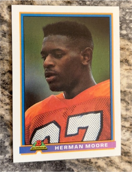 1991 Bowman #158 Herman Moore — front