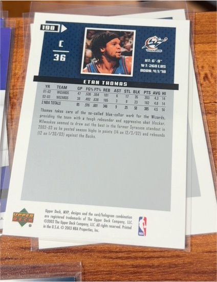 2003 Upper Deck #198 Etan Thomas — front