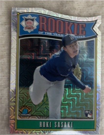 2025 Bowman Chrome Rookie of the Year Favorites Mojo Refractor #ROY-10 Roki Sasaki — front