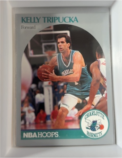 1990-91 Hoops #59 Kelly Tripucka Charlotte Hornets — front