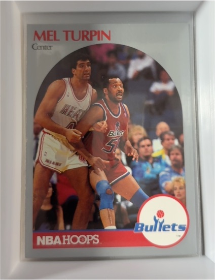 1990-91 Hoops #302 Mel Turpin Washington Bullets — front