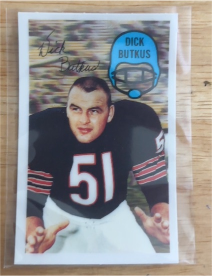 1970 Kellogg's 3-D Super Stars #10 Dick Butkus — front